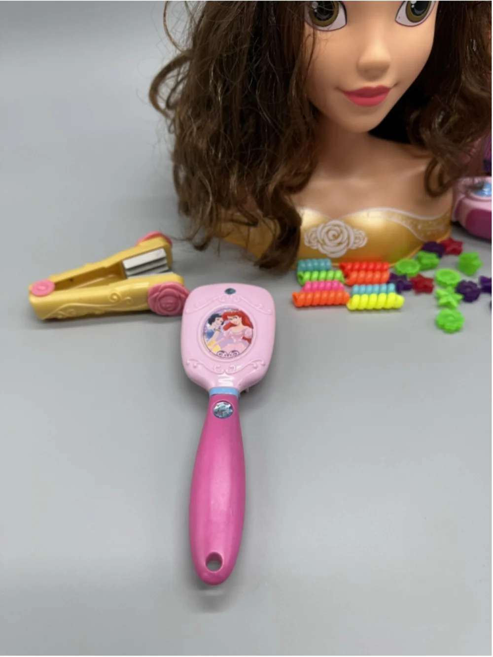 Disney Princess Belle Styling Head & Vanity Set Play Pretend Hair Set Accessory